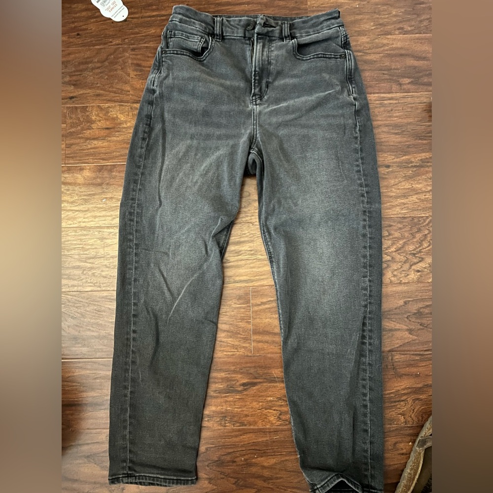 Cropped black jeans